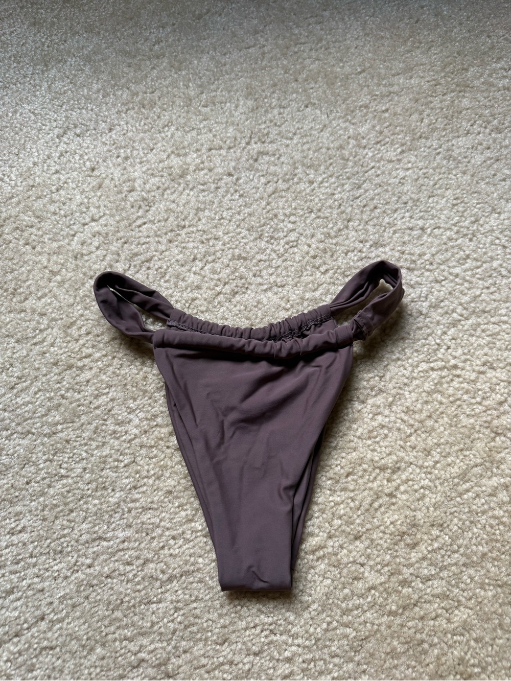 SHEIN Brown High-Cut Bikini Bottom